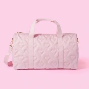 Quilted Hearts Duffle Bag - Stoney Clover x Target Light Pink